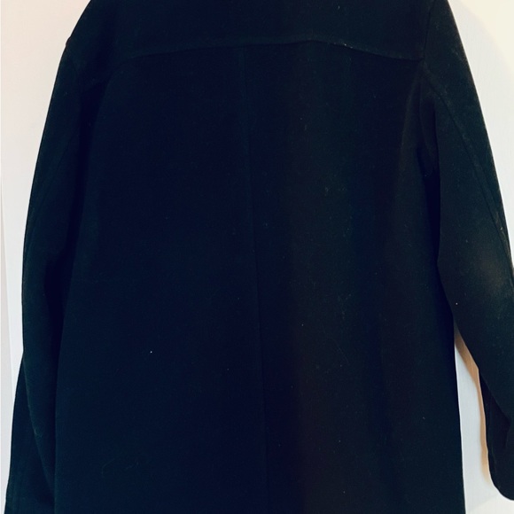 Black Men’s Wool Pea Coat - Picture 5 of 5